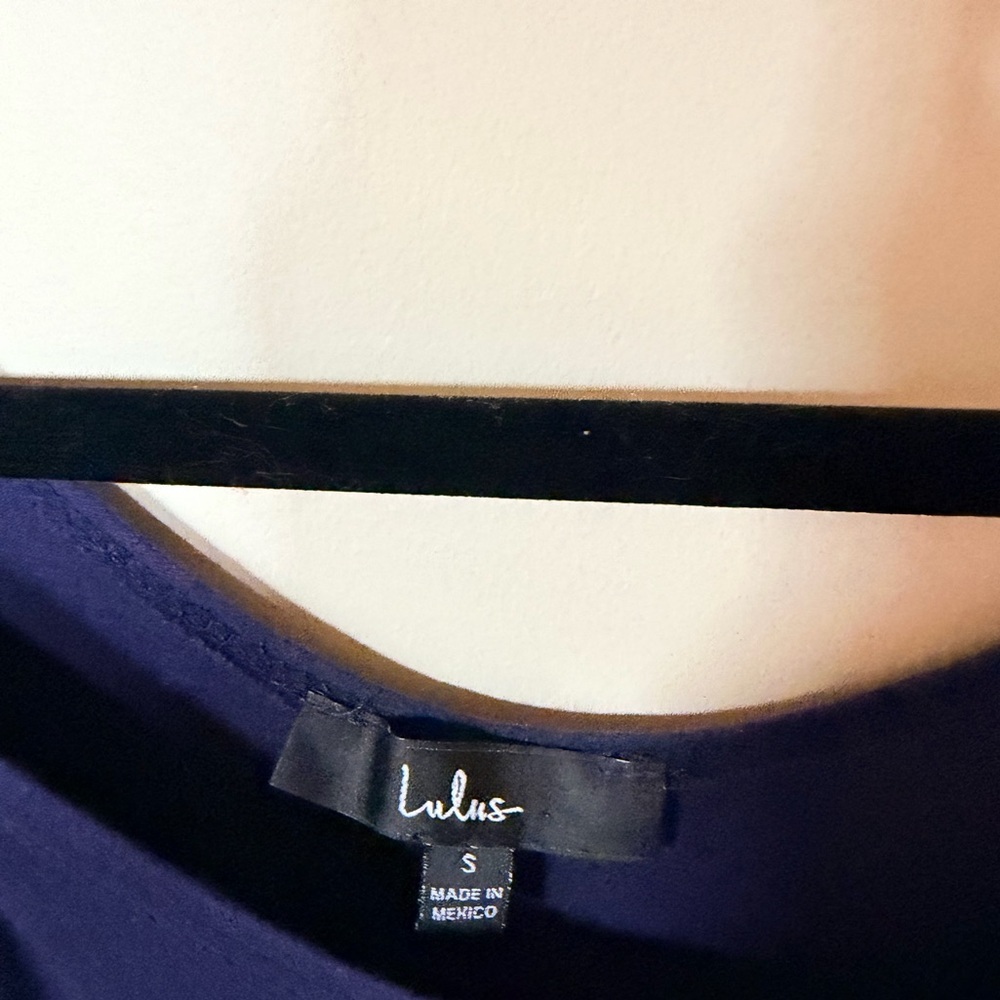 Lulus navy blue tie strap mini dress S - Picture 4 of 4
